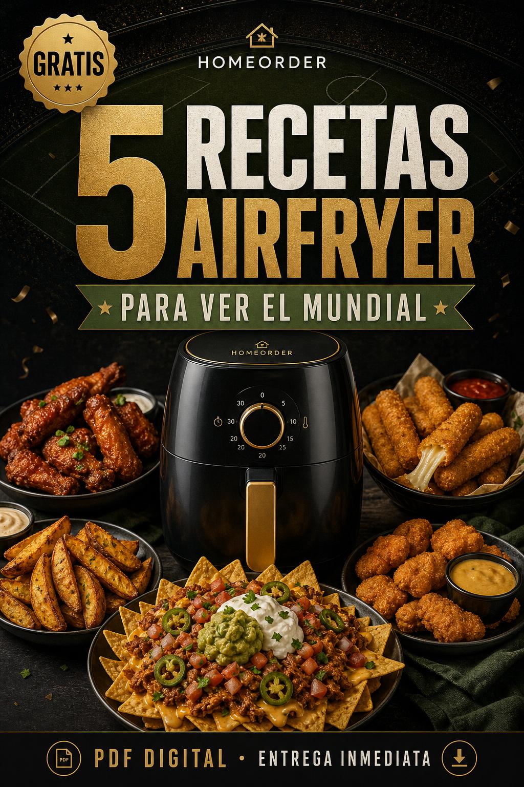 Portada · 5 Recetas AirFryer para Ver el Mundial